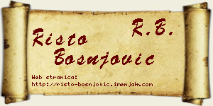 Risto Bošnjović vizit kartica